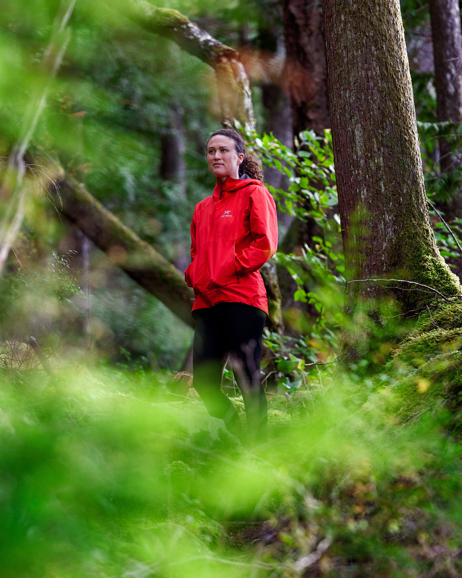 Lydia hiking at Shannon Falls in Squamish, B.C., Canada