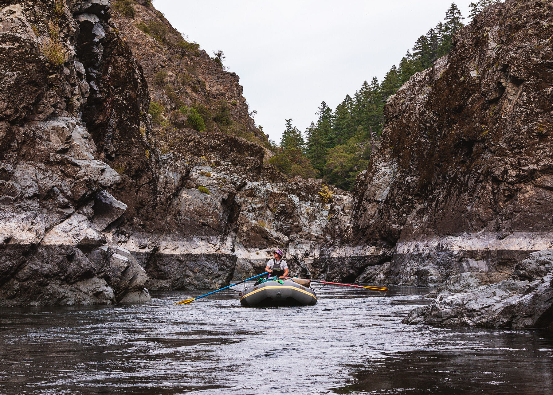 Andrew rafting down the Rogue River in Oregon