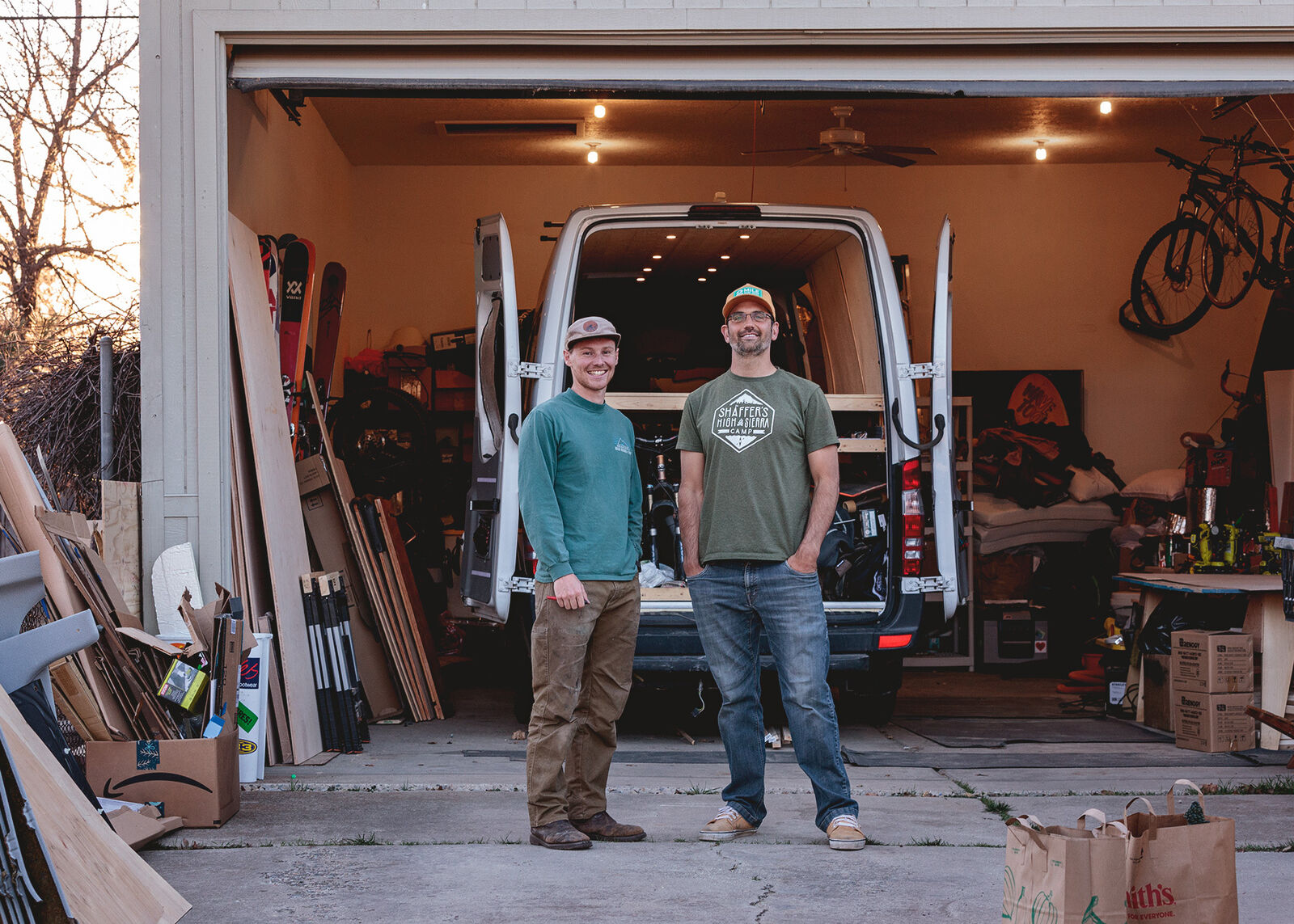 Sea Free Vans standing in from of their shop in Salt Lake City, Utah