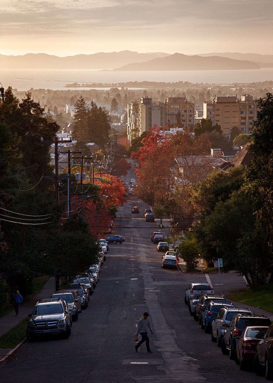 A view of the San Francisco Bay Area from the Berkeley Hills in Califronia