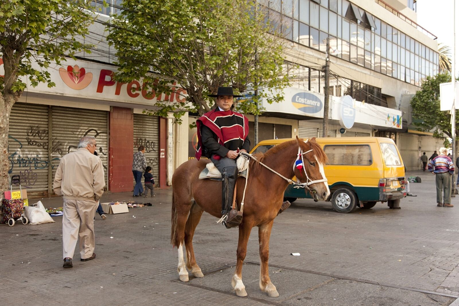 A man on a horse during Fiestas Patrias in Valparaíso, Chile