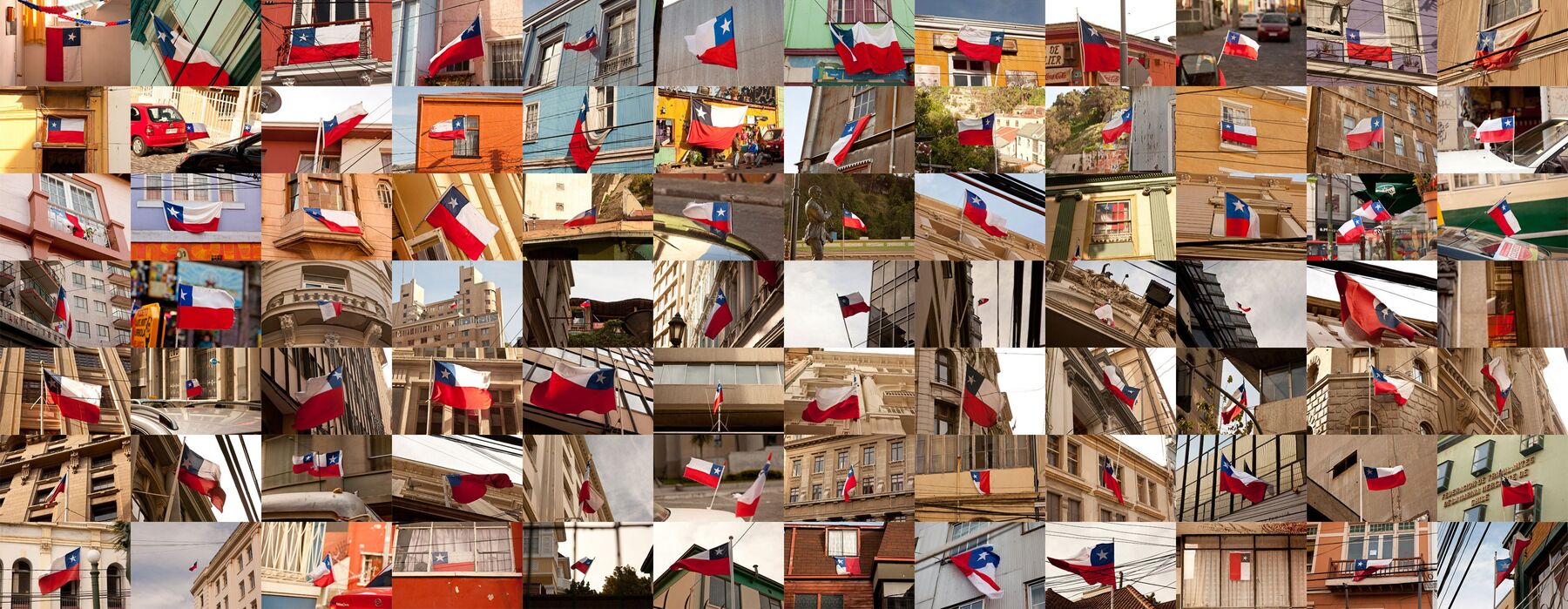 Las Ochenta y Cuatro Banderas — the 84 Chilean Flags during Fiestas Patrias in Valparaíso, Chile